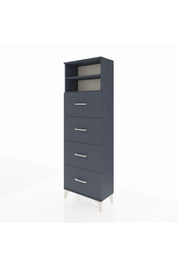 Arges Dolap 2 Raflı 4 Çekmeceli 60x30x182 - S23M053V5A