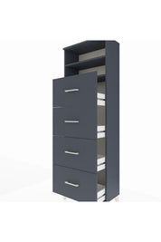 Arges Dolap 2 Raflı 4 Çekmeceli 60x30x182 - S23M053V5A