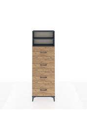 Arges Dolap 2 Raflı 4 Çekmeceli 60x30x182 - S23M053V6A