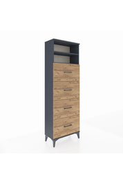 Arges Dolap 2 Raflı 4 Çekmeceli 60x30x182 - S23M053V6A