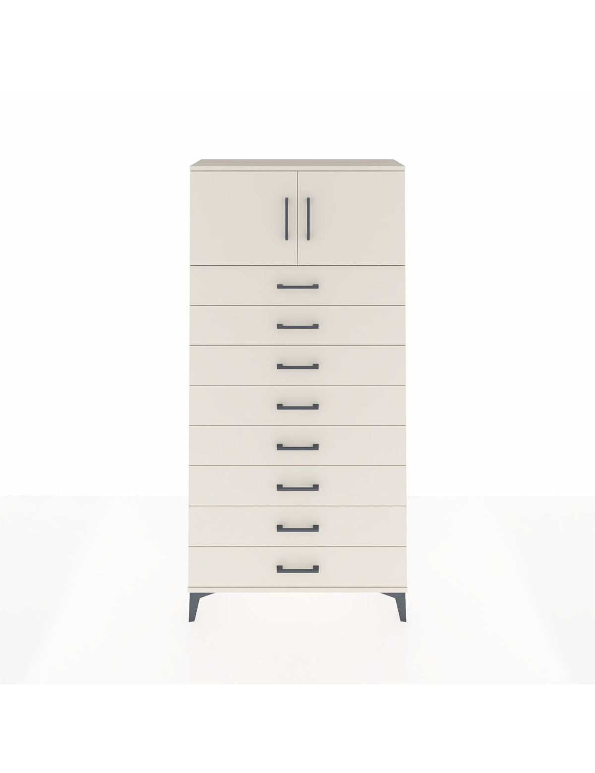 Arges Dolap Tek Raflı 8 Çekmeceli 2 Kapaklı 88x30x182 Aytaşı-Aytaşı