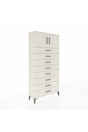Arges Dolap Tek Raflı 8 Çekmeceli 2 Kapaklı 88x30x182 - S24M001V1A