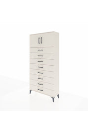 Arges Dolap Tek Raflı 8 Çekmeceli 2 Kapaklı 88x30x182 Aytaşı-Aytaşı