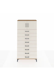 Arges Dolap Tek Raflı 8 Çekmeceli 2 Kapaklı 88x30x182 - S24M001V7A