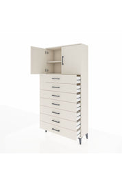 Arges Dolap 2 Raflı 7 Çekmeceli 2 Kapaklı 88x30x182 Aytaşı-Aytaşı