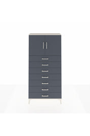 Arges Dolap 2 Raflı 7 Çekmeceli 2 Kapaklı 88x30x182 Aytaşı-Antrasit