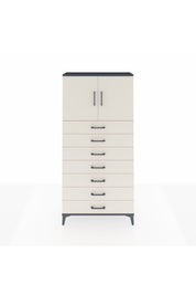 Arges Dolap 2 Raflı 7 Çekmeceli 2 Kapaklı 88x30x182 Antrasit-Aytaşı