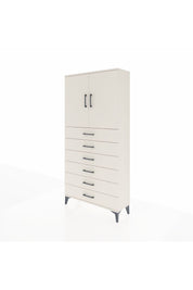 Arges Dolap 2 Raflı 6 Çekmeceli 2 Kapaklı 88x30x182 Aytaşı-Aytaşı