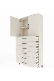 Arges Dolap 2 Raflı 6 Çekmeceli 2 Kapaklı 88x30x182 Aytaşı-Aytaşı