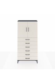 Arges Dolap 2 Raflı 6 Çekmeceli 2 Kapaklı 88x30x182 Antrasit-Aytaşı