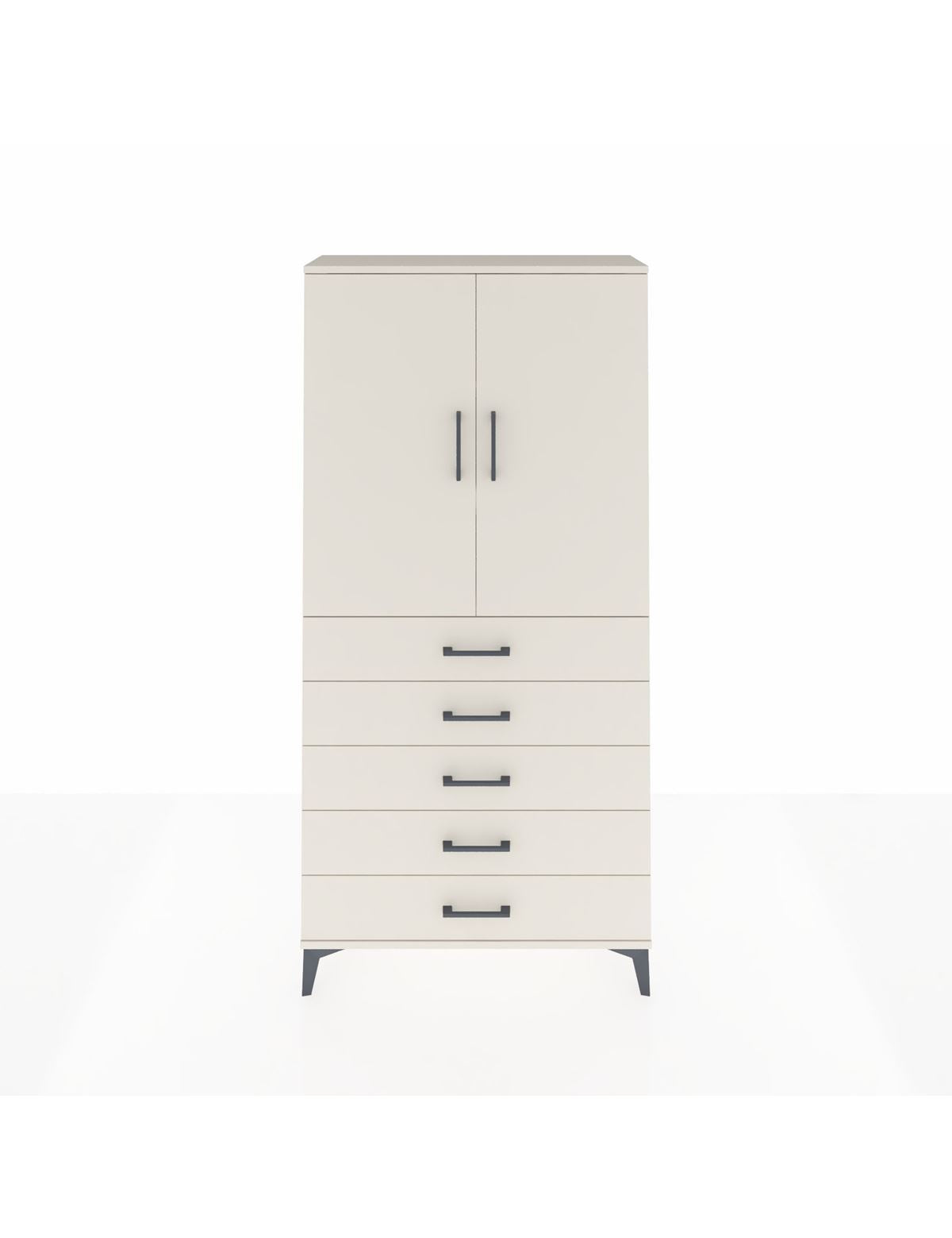 Arges Dolap 3 Raflı 5 Çekmeceli 2 Kapaklı 88x30x182 Aytaşı-Aytaşı