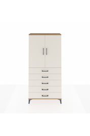 Arges Dolap 3 Raflı 5 Çekmeceli 2 Kapaklı 88x30x182 Çam-Aytaşı