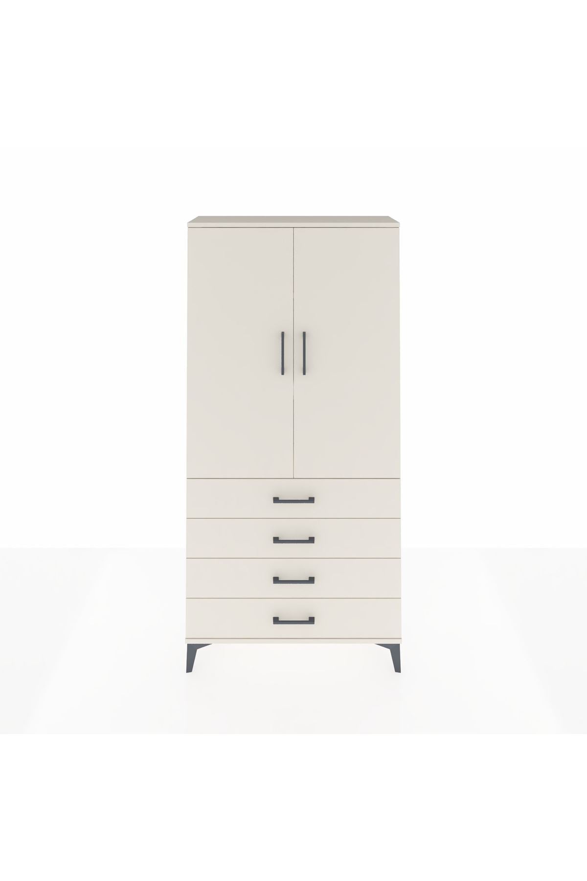 Arges Dolap 3 Raflı 4 Çekmeceli 2 Kapaklı 88x30x182 Aytaşı-Aytaşı