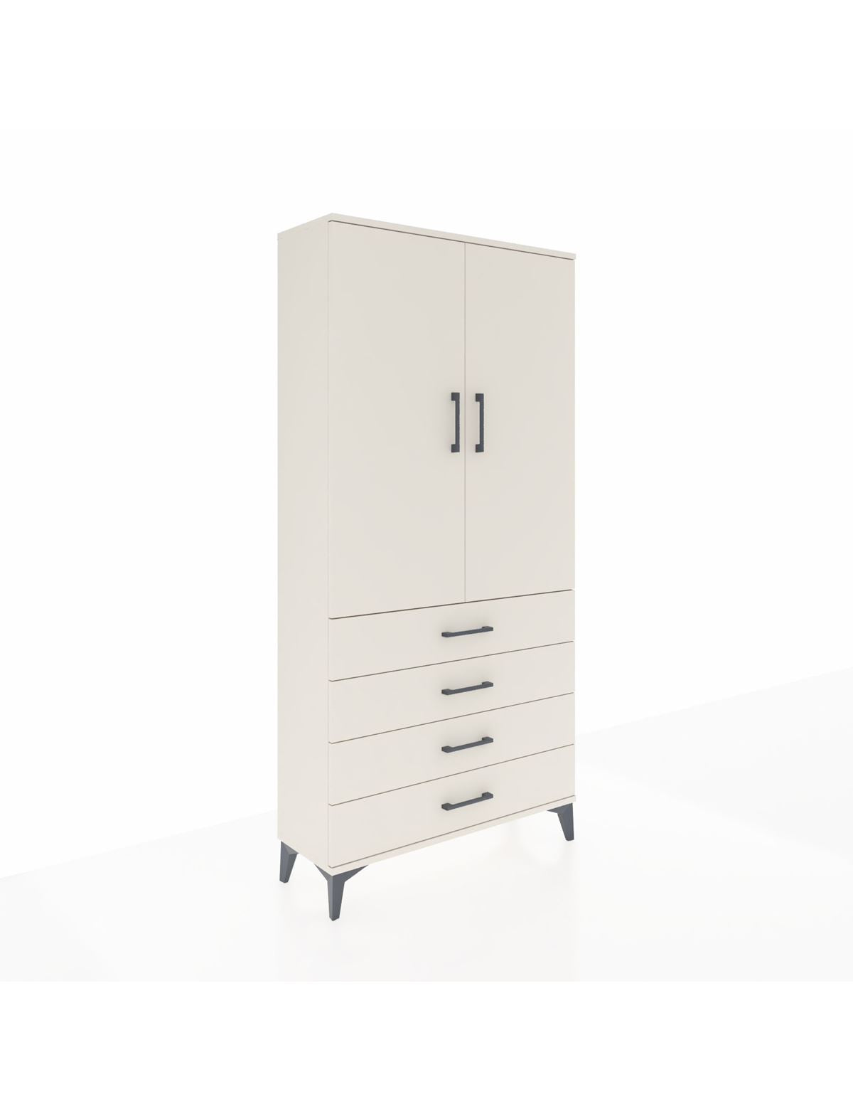 Arges Dolap 3 Raflı 4 Çekmeceli 2 Kapaklı 88x30x182 Aytaşı-Aytaşı