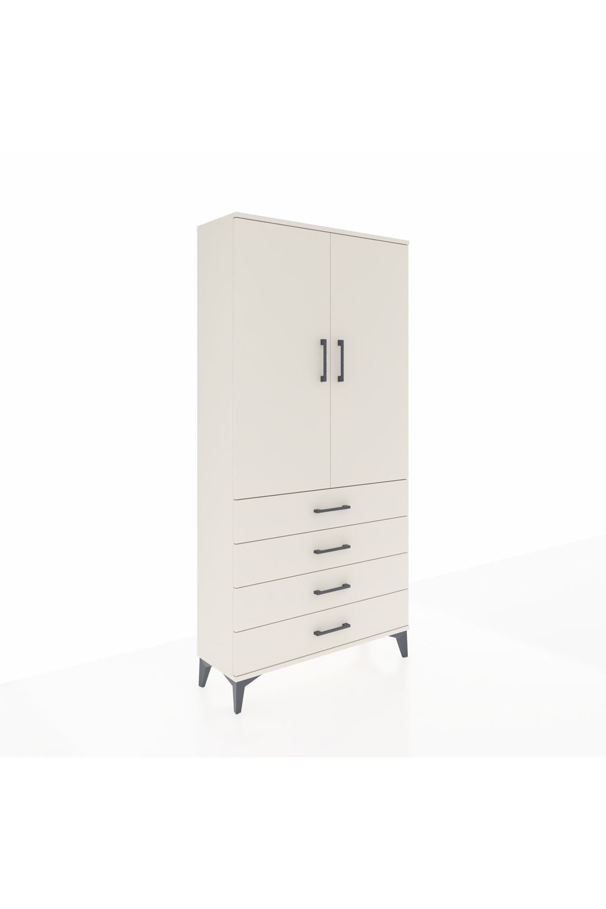 Arges Dolap 3 Raflı 4 Çekmeceli 2 Kapaklı 88x30x182 Aytaşı-Aytaşı