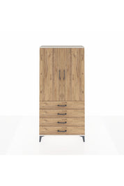 Arges Dolap 3 Raflı 4 Çekmeceli 2 Kapaklı 88x30x182 Aytaşı-Çam