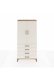 Arges Dolap 3 Raflı 4 Çekmeceli 2 Kapaklı 88x30x182 Çam-Aytaşı