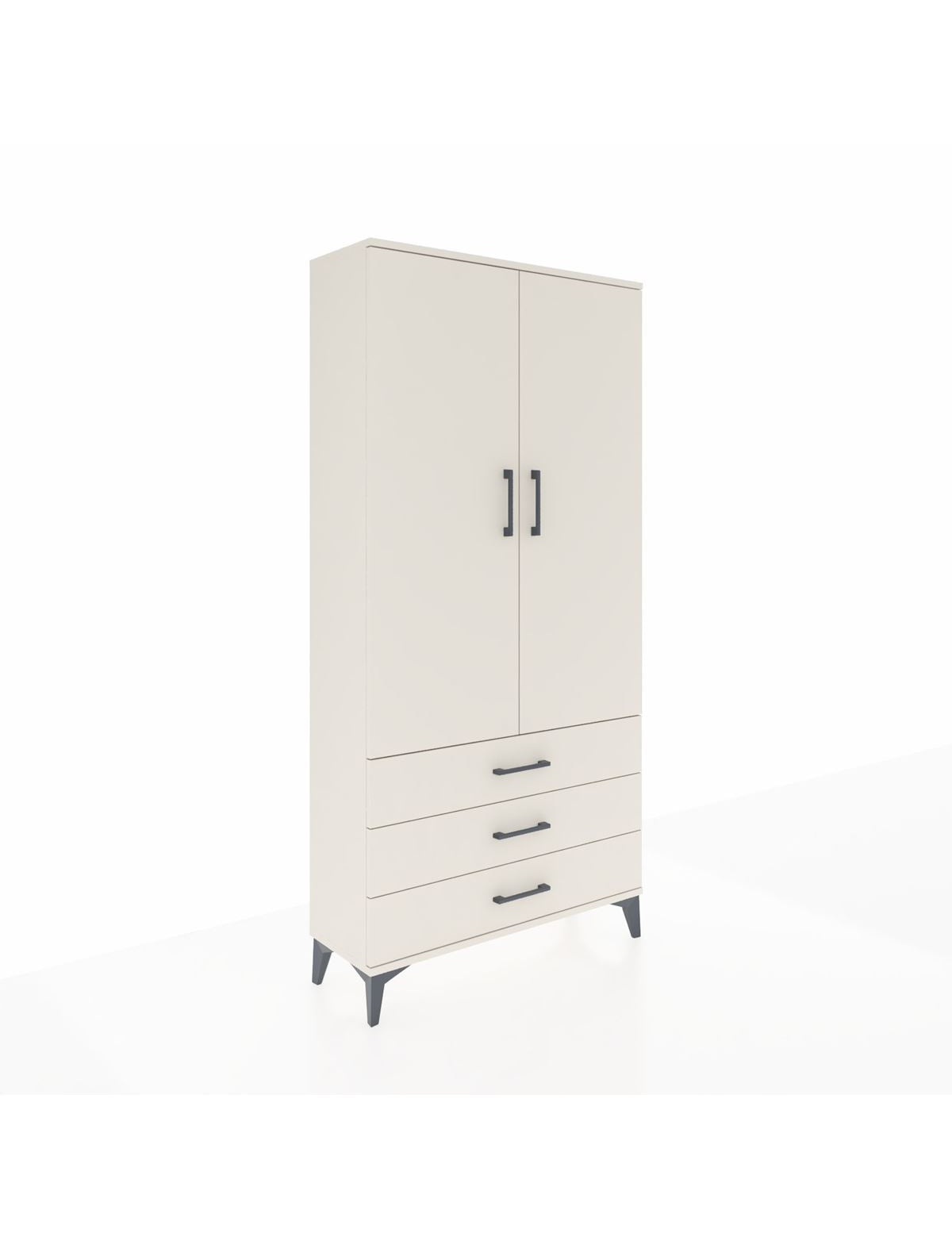 Arges Dolap 3 Raflı 3 Çekmeceli 2 Kapaklı 88x30x182 Aytaşı-Aytaşı