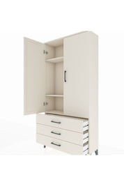 Arges Dolap 3 Raflı 3 Çekmeceli 2 Kapaklı 88x30x182 Aytaşı-Aytaşı
