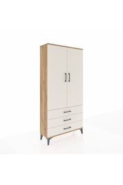 Arges Dolap 3 Raflı 3 Çekmeceli 2 Kapaklı 88x30x182 Çam-Aytaşı