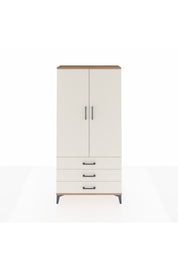 Arges Dolap 3 Raflı 3 Çekmeceli 2 Kapaklı 88x30x182 Çam-Aytaşı