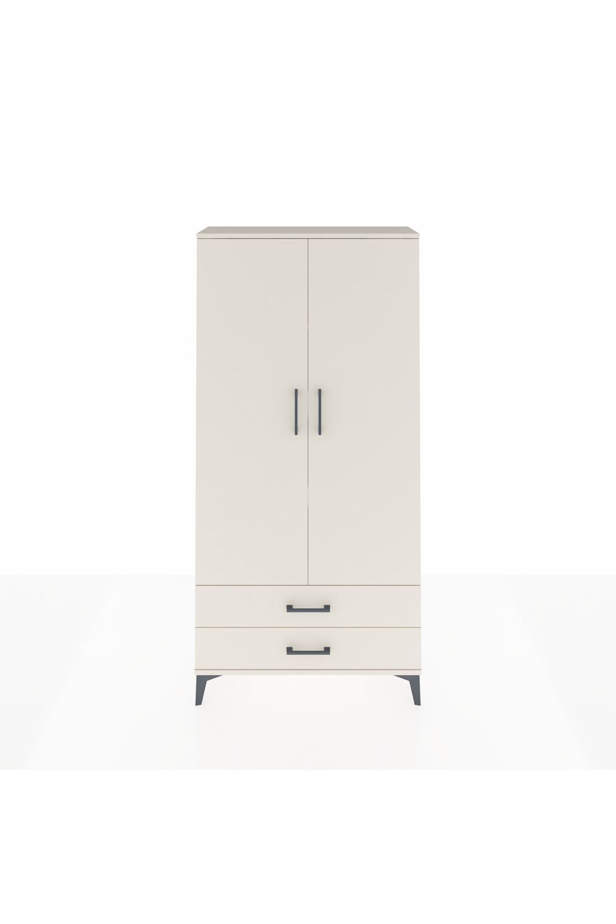 Arges Dolap 4 Raflı 2 Çekmeceli 2 Kapaklı 88x30x182 Aytaşı-Aytaşı