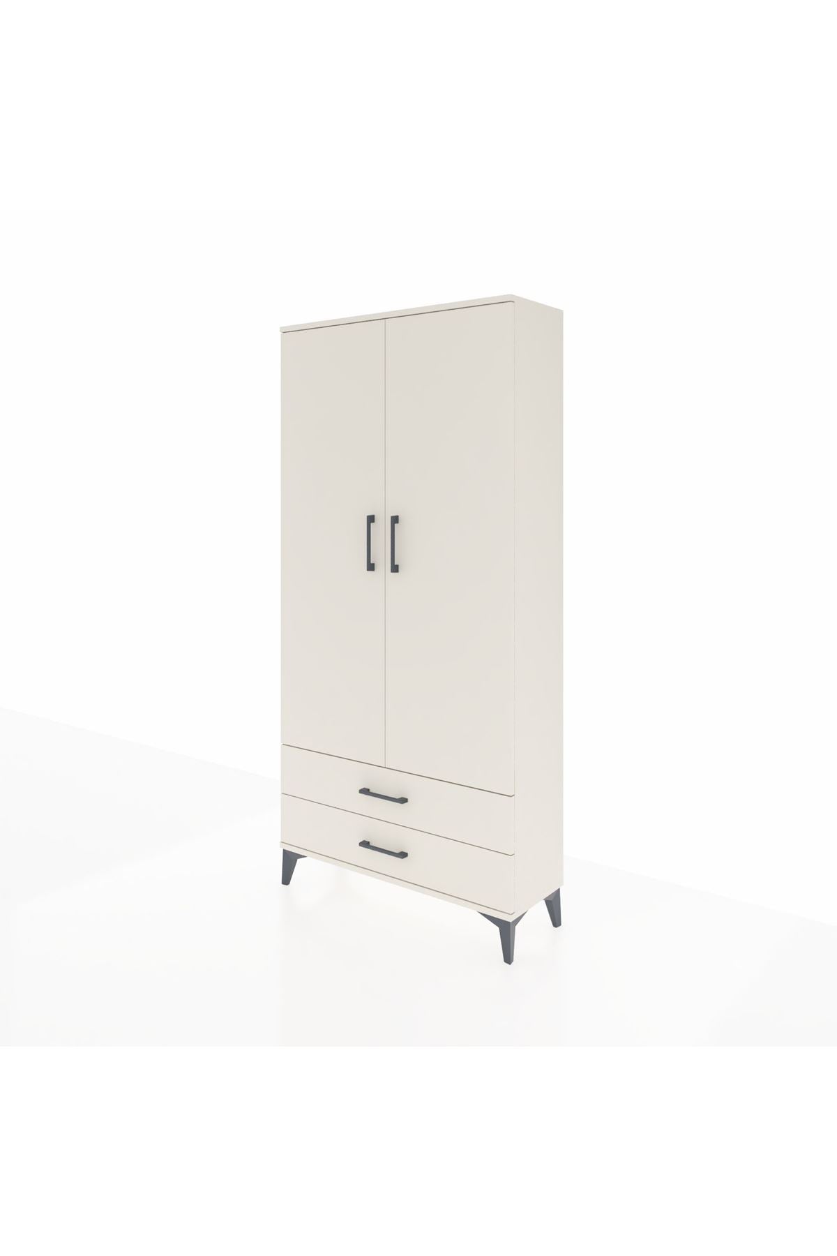 Arges Dolap 4 Raflı 2 Çekmeceli 2 Kapaklı 88x30x182 Aytaşı-Aytaşı