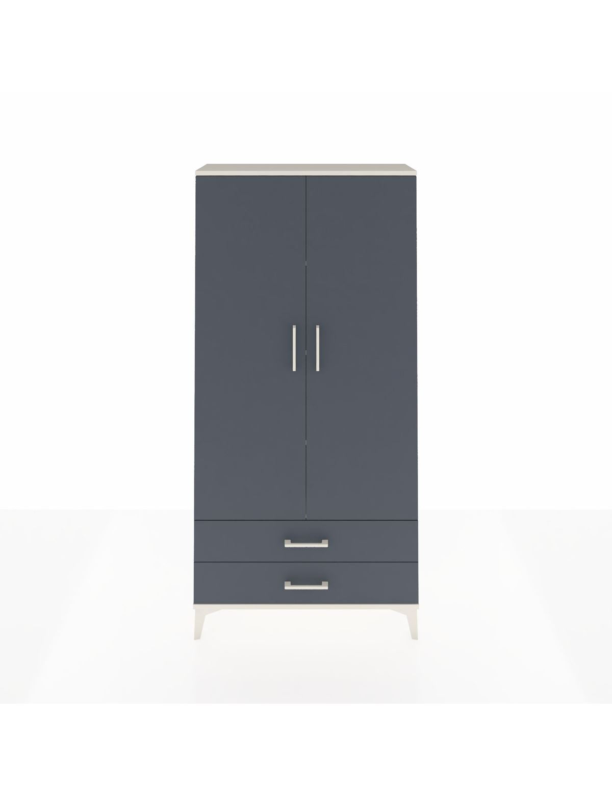 Arges Dolap 4 Raflı 2 Çekmeceli 2 Kapaklı 88x30x182 Aytaşı-Antrasit