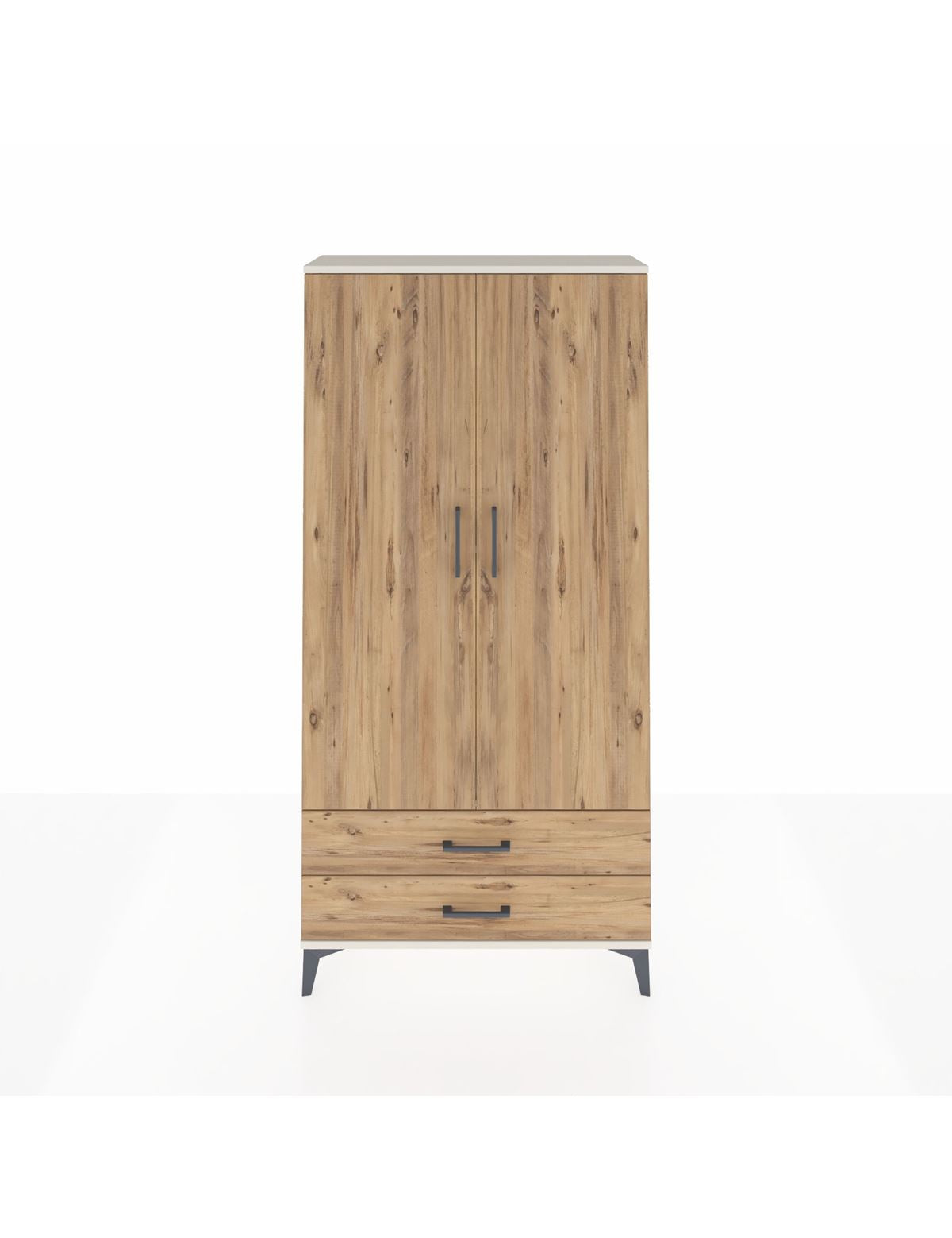 Arges Dolap 4 Raflı 2 Çekmeceli 2 Kapaklı 88x30x182 Aytaşı-Çam