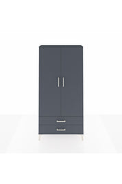 Arges Dolap 4 Raflı 2 Çekmeceli 2 Kapaklı 88x30x182 Antrasit-Antrasit