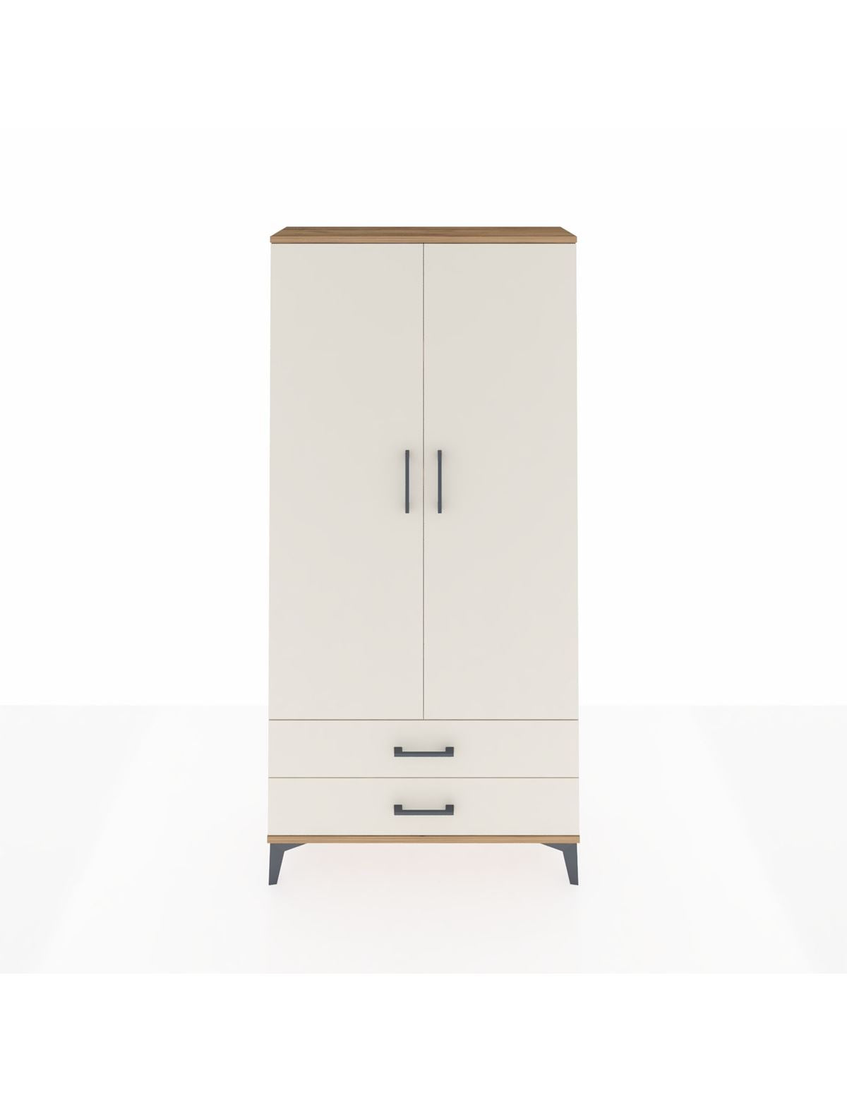 Arges Dolap 4 Raflı 2 Çekmeceli 2 Kapaklı 88x30x182 Çam-Aytaşı