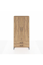 Arges Dolap 4 Raflı 2 Çekmeceli 2 Kapaklı 88x30x182 Çam-Çam