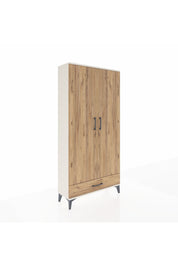 Arges Dolap 5 Raflı Tek Çekmeceli 2 Kapaklı 88x30x182 Aytaşı-Çam