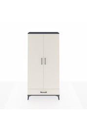 Arges Dolap 5 Raflı Tek Çekmeceli 2 Kapaklı 88x30x182 Antrasit-Aytaşı