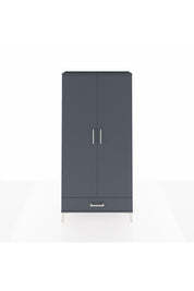 Arges Dolap 5 Raflı Tek Çekmeceli 2 Kapaklı 88x30x182 Antrasit-Antrasit