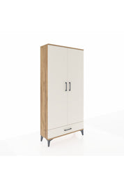Arges Dolap 5 Raflı Tek Çekmeceli 2 Kapaklı 88x30x182 Çam-Aytaşı