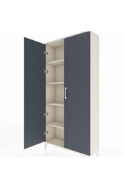 Arges Dolap 4 Raflı 2 Kapaklı 88x30x182 Aytaşı-Antrasit