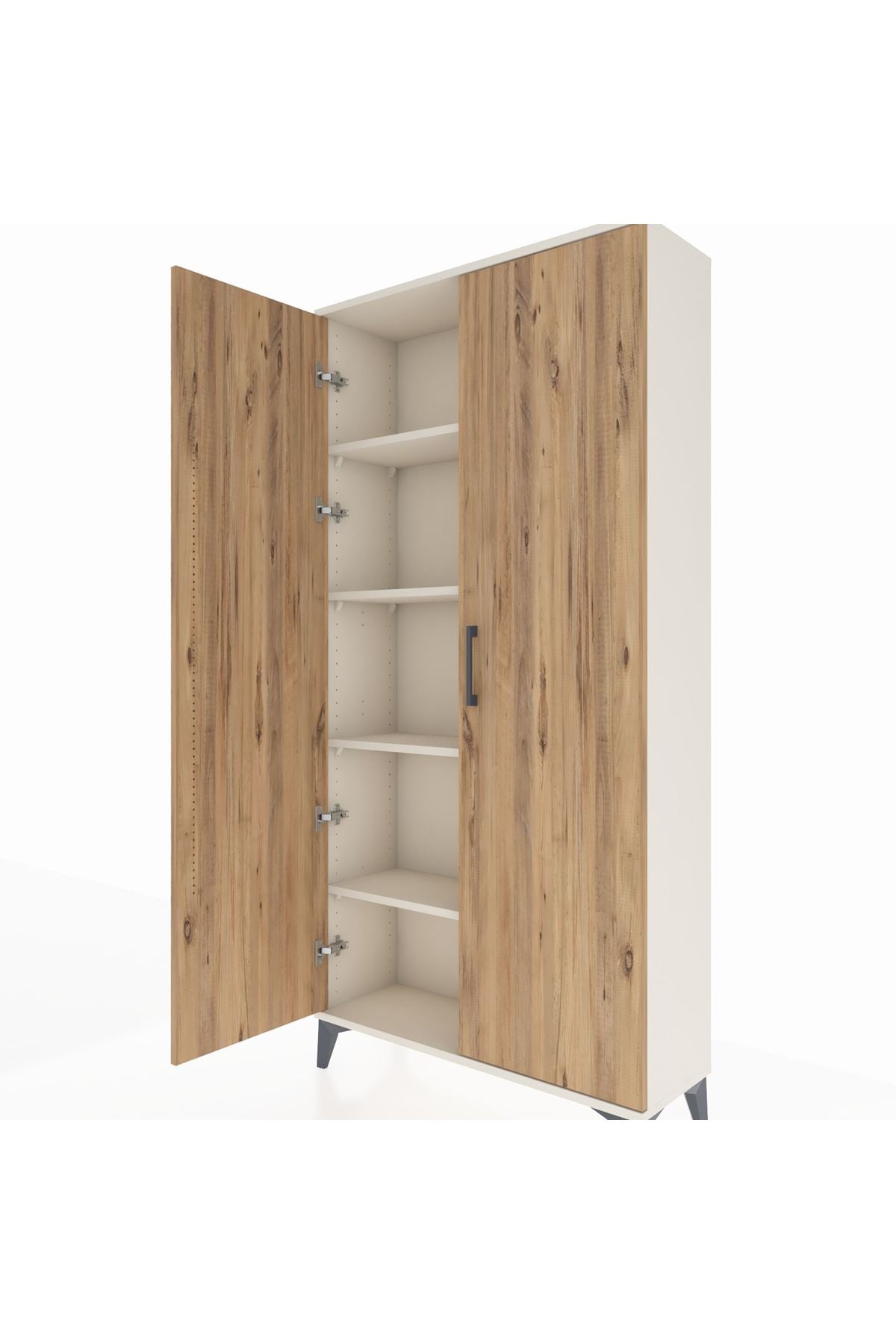 Arges Dolap 4 Raflı 2 Kapaklı 88x30x182 Aytaşı-Çam