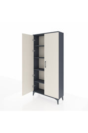 Arges Dolap 4 Raflı 2 Kapaklı 88x30x182 Antrasit-Aytaşı