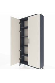 Arges Dolap 4 Raflı 2 Kapaklı 88x30x182 Antrasit-Aytaşı