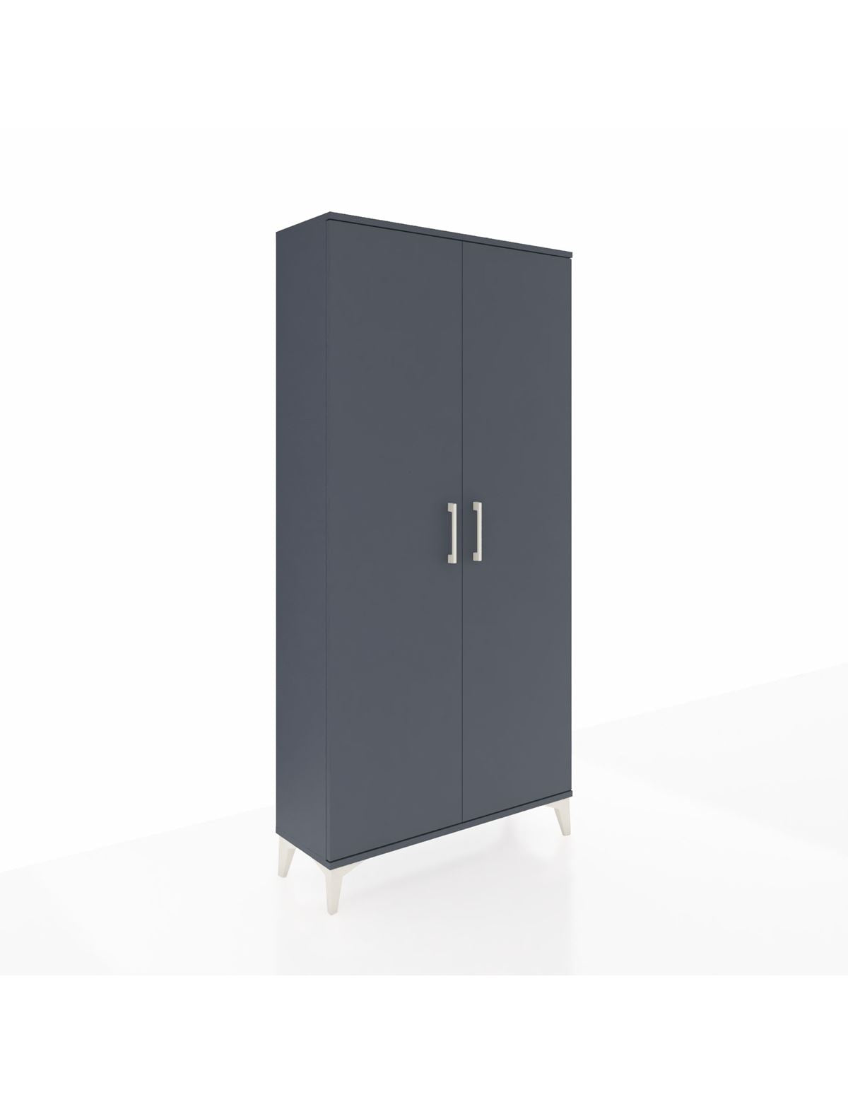 Arges Dolap 4 Raflı 2 Kapaklı 88x30x182 Antrasit-Antrasit