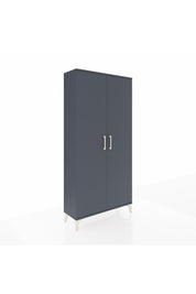 Arges Dolap 4 Raflı 2 Kapaklı 88x30x182 Antrasit-Antrasit