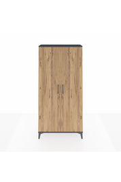 Arges Dolap 4 Raflı 2 Kapaklı 88x30x182 Antrasit-Çam