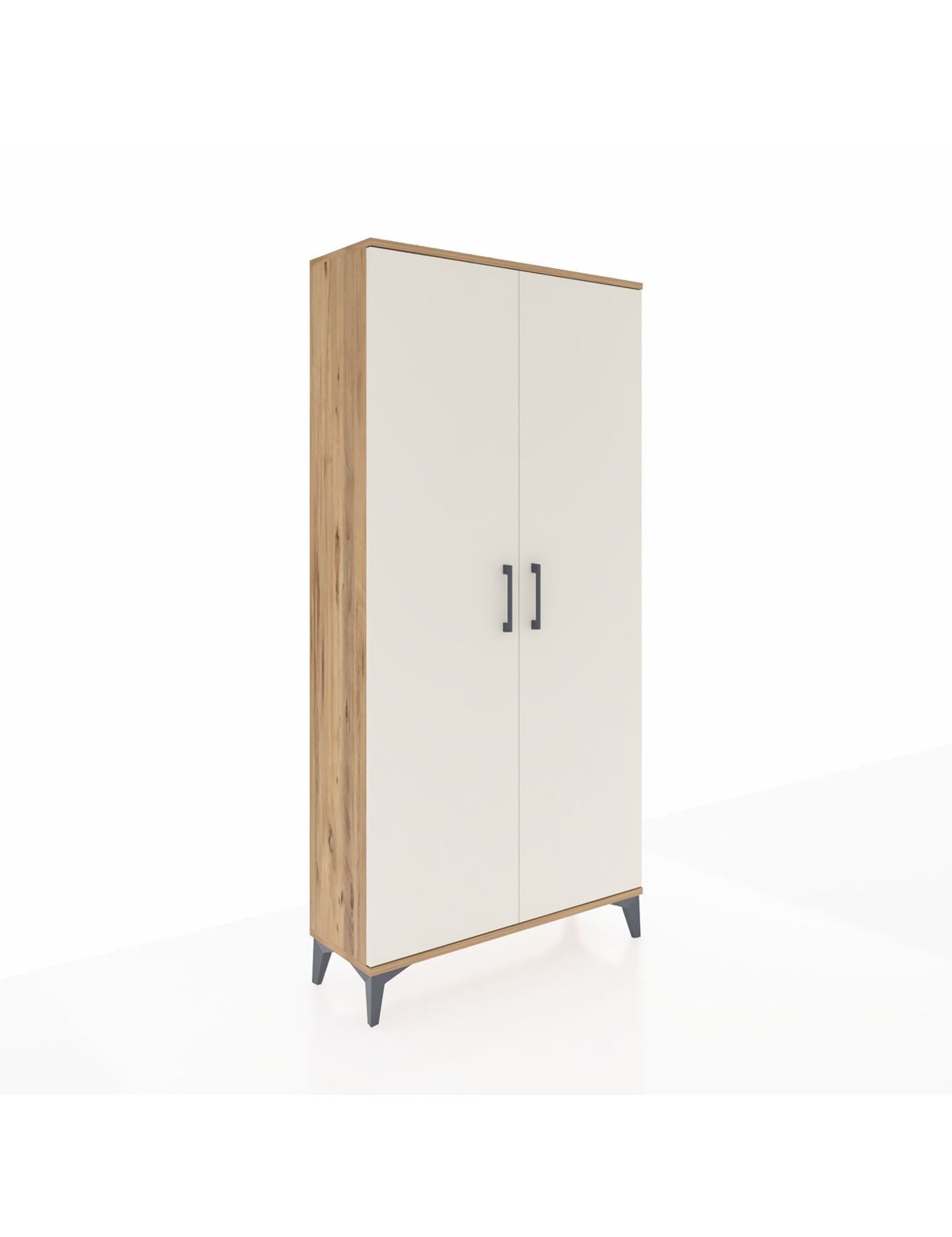 Arges Dolap 4 Raflı 2 Kapaklı 88x30x182 Çam-Aytaşı