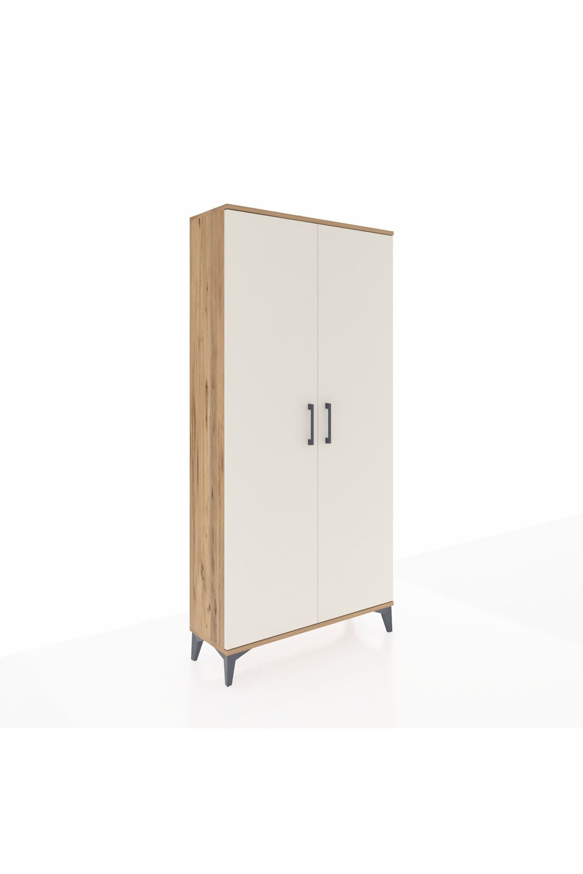 Arges Dolap 4 Raflı 2 Kapaklı 88x30x182 Çam-Aytaşı