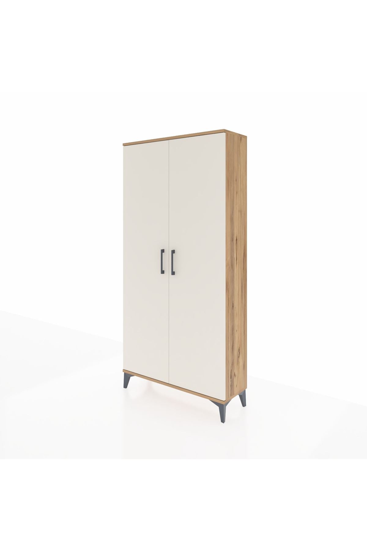 Arges Dolap 4 Raflı 2 Kapaklı 88x30x182 Çam-Aytaşı