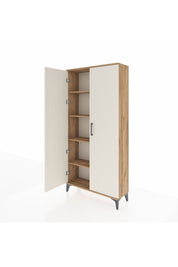 Arges Dolap 4 Raflı 2 Kapaklı 88x30x182 Çam-Aytaşı