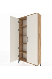 Arges Dolap 4 Raflı 2 Kapaklı 88x30x182 Çam-Aytaşı