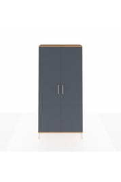 Arges Dolap 4 Raflı 2 Kapaklı 88x30x182 Çam-Antrasit