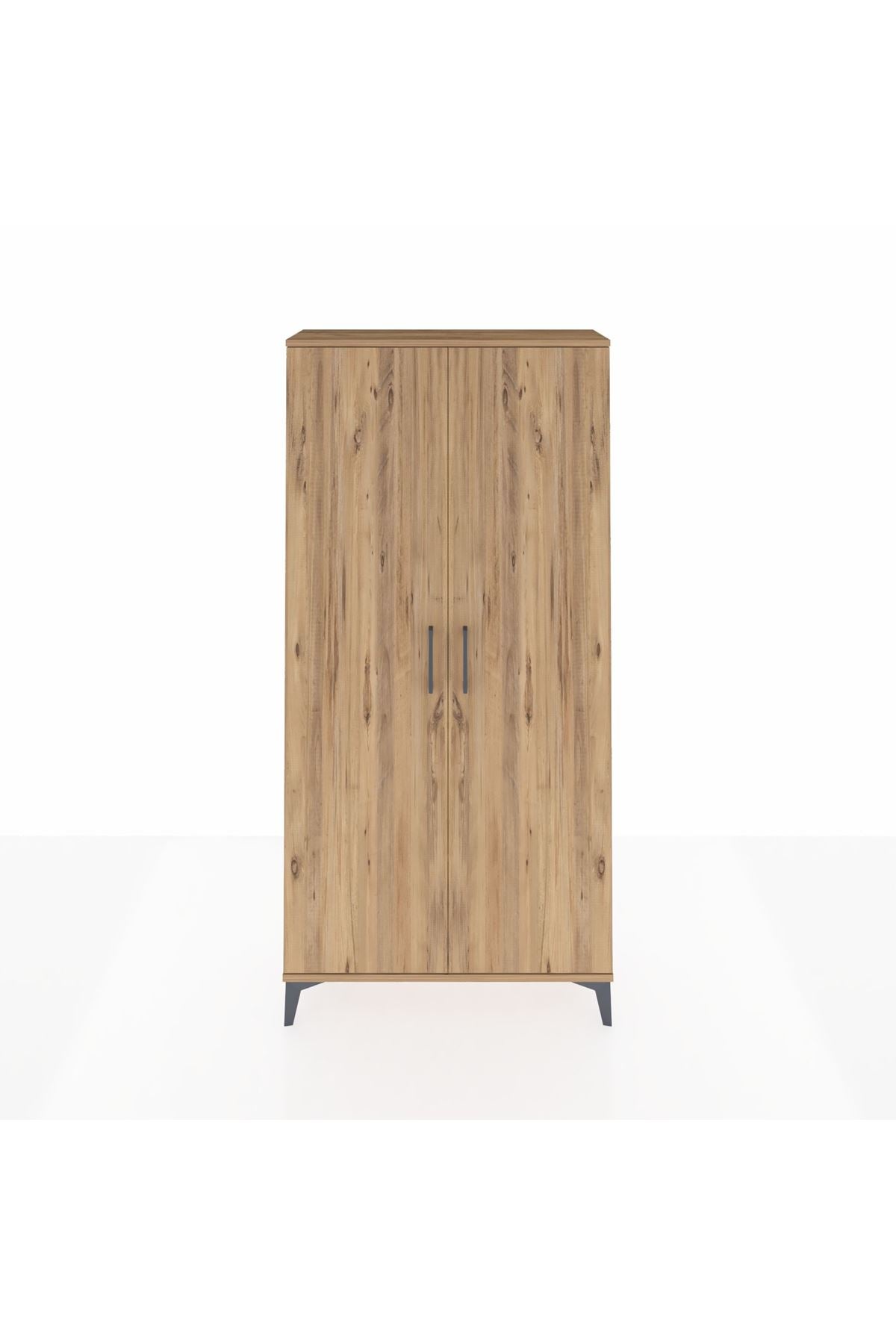 Arges Dolap 4 Raflı 2 Kapaklı 88x30x182 Çam-Çam